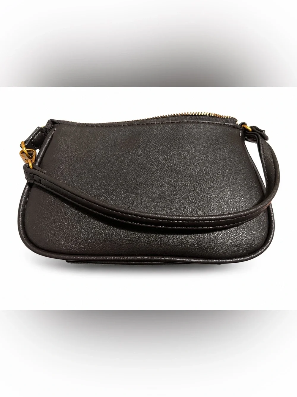 Juicy Couture Black Embroidered Logo Shoulder Bag with Gold Accent